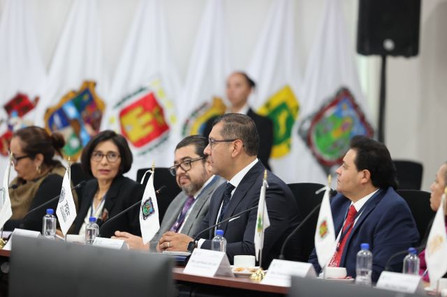 El fiscal general de Justicia del Estado, Cristian Camacho en su intervención Camacho Osnaya