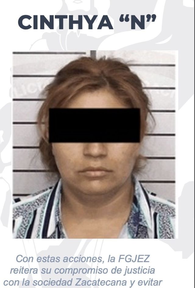 Cinthya presunta responsable
