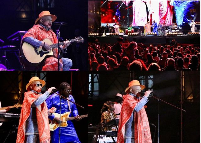 Plaza de Armas y el público zacatecano, así como turistas, lo arroparon Salif Keita