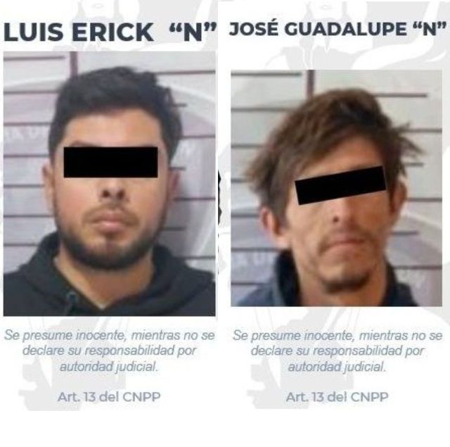 Detenciones confirmadas por la FGJEZ ambos apreh