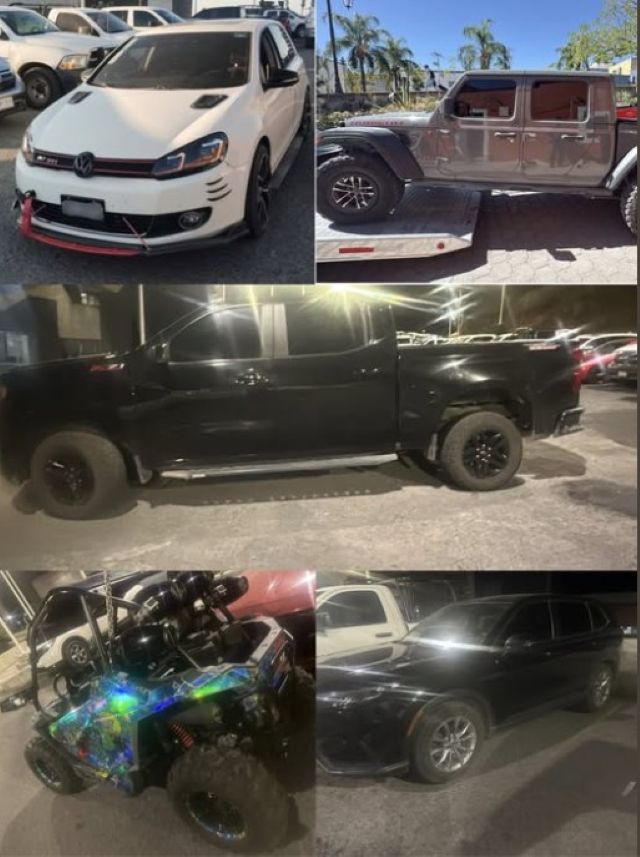 Fotos de la SSP los autos asegurados Nochis