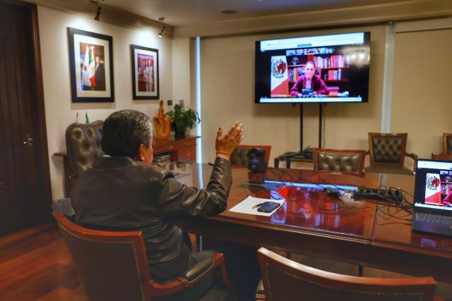 David Monreal y Claudia Sheinbaum dieron seguimiento reunion virtual