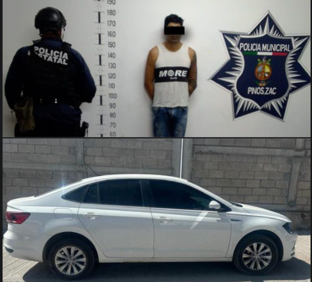 el detenido y el auto