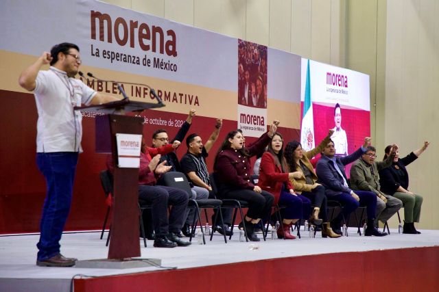 Rubén Flores, presidente del Consejo Estatal, durante su mensaje