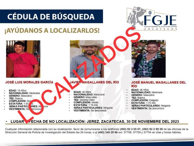 fueron localizados