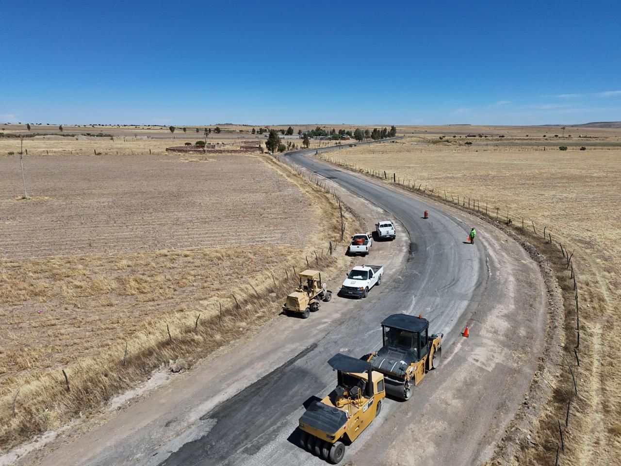 Aspecto de la obra de rehabilitación carretera viboritas