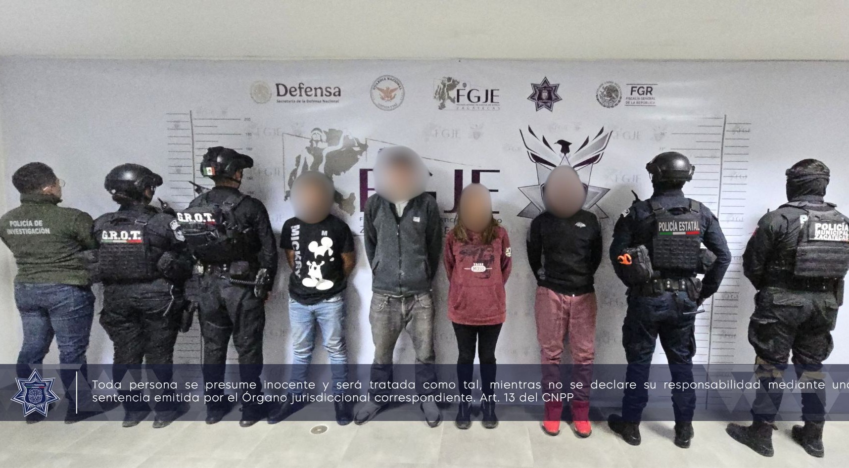 cuatro implicados