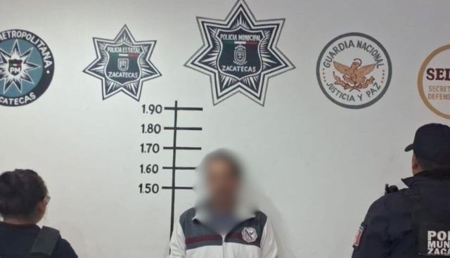 Policías municipal y estatal procedieron a su entrega en la FGJEZ detenido lazaro