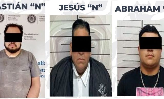 Fotos de la FGJEZ de los tres masculinos aprehendidos en las últimas horas ejecucion de ordenes
