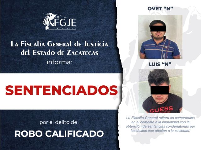 La Fiscalía dio a conocer la sentencia por robo calificado ovet y luis