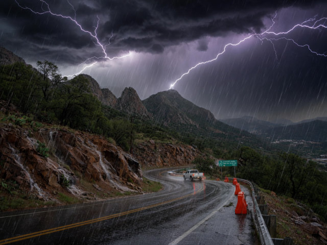 Lluvia y tormenta en Zacatecas