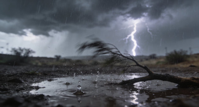 Tormenta con lluvia intensa en Zacatecas