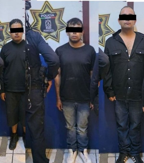 tres detenidos con cristal