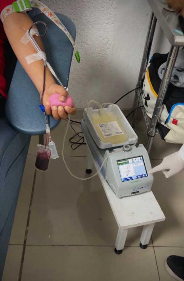 Bolsa de sangre almacenada en banco de sangre