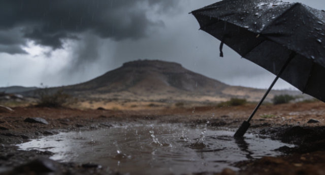 Cielo nublado con tormenta sobre Zacatecas