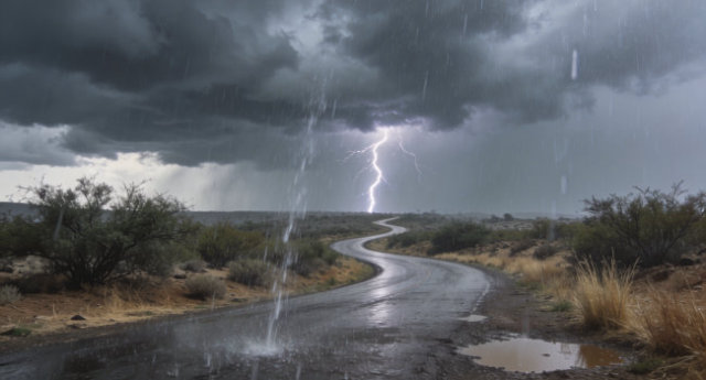 Tormenta en el suroeste de Zacatecas