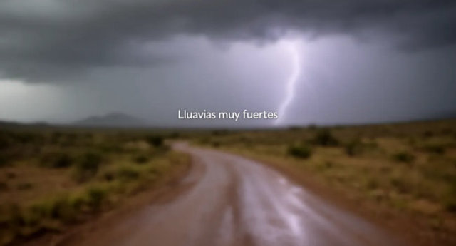 Cielo nublado con tormenta sobre Zacatecas