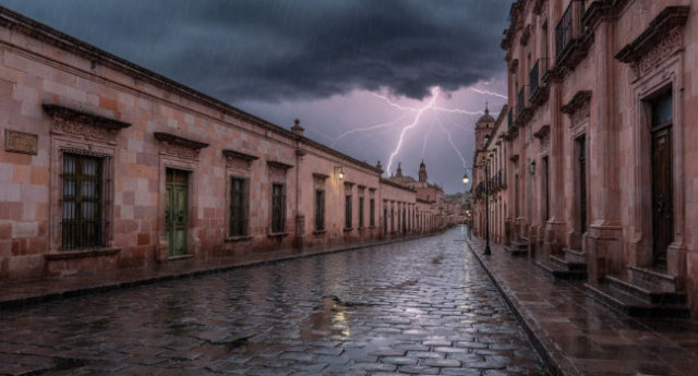 Lluvias y vientos fuertes en Zacatecas