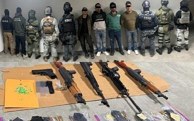 detenidos y armas