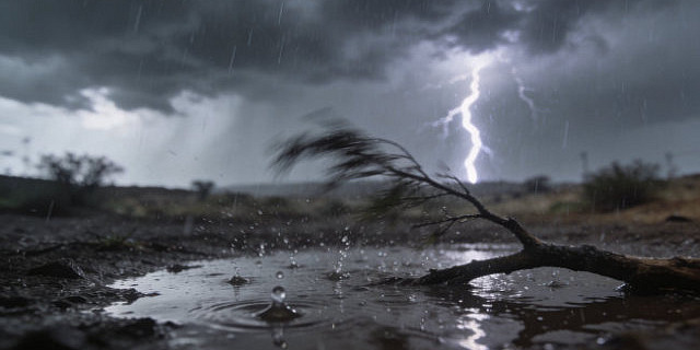 Tormenta con lluvia intensa en Zacatecas